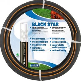 Противоскручивающийся 3-х слойный армированный шланг GF BLACK STAR 15 м, 5/8"", внешнее покрытие из мягкой резины 7073 