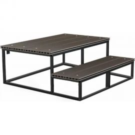 Крыльцо Уличные лестницы Дача 2 ступени с площадкой 600 мм DACHA-2-60 