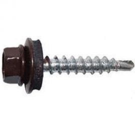 Кровельный саморез Kenner 5,5х19 RAL8019 серо-коричневый 300шт ск55198019ф 