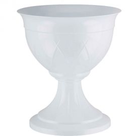 Горшок SANTINO Лилия на ножке 3.5 л, 22х26 см, белый 049127 