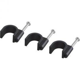 Круглая пластиковая скоба TDM 16 мм, черная, 50 шт. SQ0514-0047 