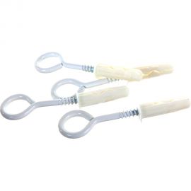 Петля-шуруп ЕВРОПАРТНЕР бел. L30 x d5 x O13 в компл. c дюбелем MULTI 8x32 4шт. MP 316 17 