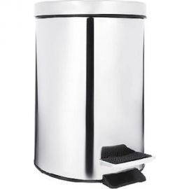 Ведро для ванной комнаты SonWelle с педалью, 8 л, хром, металл 555-008 