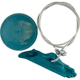 Комплект ДТРД анкер грунтовый ДБ88-пластик, трос D-4 мм, L-1 м, пластиковая пластина D-100 мм БП-00003230 