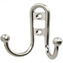 Крючок Локри R15, 2-х рожковый, хром матовый 10811 