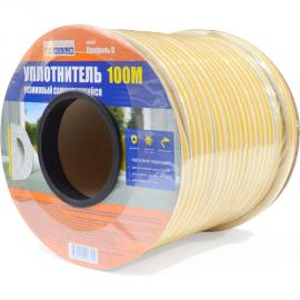 4walls Уплотнитель резиновый D-профиль, 89 мм, 100м, белый, 8 шт 115781 