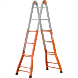 Gierre Лестница-стремянка шарнирная телескопическая PEPPina Acal 100 Mini сталь, 4x3 перекладины 