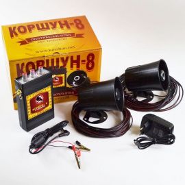 Биоакустический отпугиватель птиц Коршун Korshun-8 от мелких и врановых птиц с 2 динамиками 13 