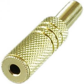 Разъем аудио Pro Legend 3.5мм гнездо стерео металл на кабель, Gold PL2111 