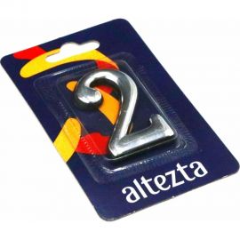 Дверная цифра Левша "2" ALTEZTA хром У4-9092.Х 