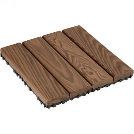 Садовый паркет Thermodecking Т10 термоясень, 18x300x300 мм, 6 шт. 4687202452439 