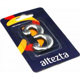 Дверная цифра Левша "3" ALTEZTA хром У4-9093.Х 