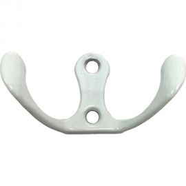 2-х рожковый крючок СКОБЯНОЙ НН, белый 007659 