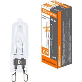 Капсульная галогенная лампа TDM JCD - 40 Вт - 230 В - G9 прозрачная SQ0341-0056 