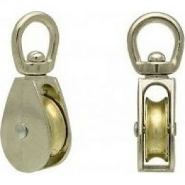 Одинарный блок Bohrer металл. никель, 2"" 50 мм, под трос 12 мм, 1 шт. BOM-2 