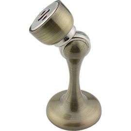 Ограничитель двери СКОБЯНОЙ с магнитом, настенный, бронза 007694 