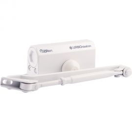 Дверной доводчик с фиксацией НОРА-М URBOnization 510F (морозостойкий; от 15 до 60 кг; белый) 18389 