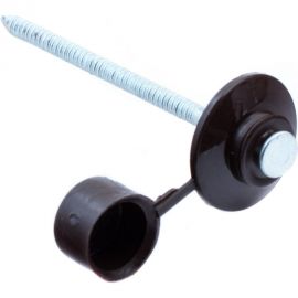 Гвозди для ондулина Стройбат оц.80 мм с пл.шляпкой, коричневый 100 шт 252580 