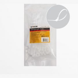 Хомут STEKKER NYCT25-100 нейлоновый 2.5x100 мм, d пучка max 22 мм, нагрузка 8 кг, белый 32771 