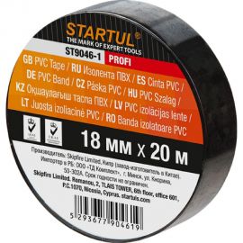 Изолента ПВХ STARTUL 18 мм 20 м черная Profi ST9046-1 