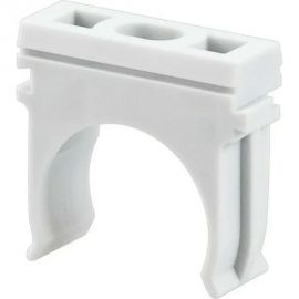 Серая крепеж-клипса для труб REXANT d 16 мм, 100 шт. 28-0116-2 