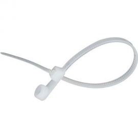 Кабельная стяжка хомут с отвер. под винт HLT 200x4,8 мм, бел., нейлон, уп. 100 шт. 4670042796450 