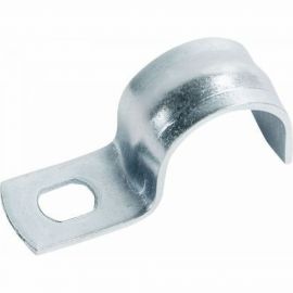 Оцинкованная скоба с одним отверстием Экопласт для трубы D14 мм, 5 шт. 43714-5 