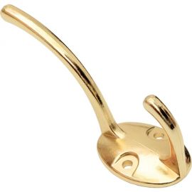 2-х рожковый крючок СКОБЯНОЙ 2165, золото 002427 