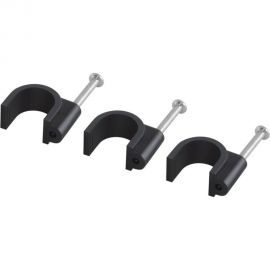 Круглая пластиковая скоба TDM 8 мм, черная, 50 шт. SQ0514-0043 