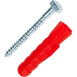 Набор для крепления ВИРТУОЗ дюбель 14х70, шуруп 10х80 шестигранная головка, 2 шт. 00453 