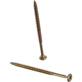 Универсальный саморез по дереву КрепСтройГрупп 5х80 желтый цинк, 100 шт. 145451 