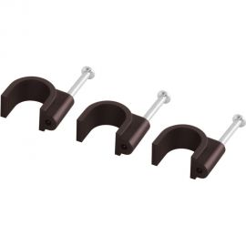 Круглая пластиковая скоба TDM 9 мм, венге, 50 шт. SQ0514-0084 