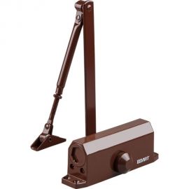 Дверной доводчик ВОЛАТ гидравлический, морозостойкий, 40-80 кг, коричневый 35021-80 