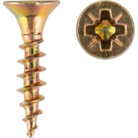 Универсальный саморез KRANZ 3,5x16, желтый цинк, 200 шт. KR-01-3311-001 