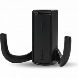 Мебельный крючок JET 397 двухрожковый, замак, черный/черный RZ397Z.002BL.BL99 