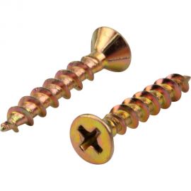 Оконный саморез KRANZ острый 4,1x25 желтый цинк 500 шт. KR-01-3721-007 