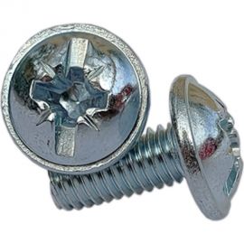 Винт ZAMETAL М6х22 с полусфер. гол. и прессш., DIN 967, оц., 200 шт ZA514349 