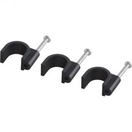 Круглая пластиковая скоба TDM 9 мм, черная, 50 шт. SQ0514-0044 