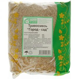 Семена газона Зеленый уголок Травосмесь Город-сад 0.8 кг 20080 