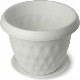 Горшок для растений с поддоном Martika Розетта 4.9 л, диам. 245 мм, мрамор С128МРА 