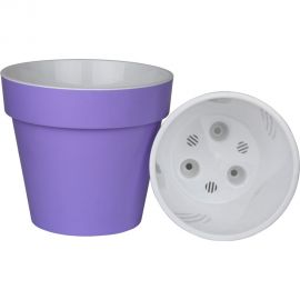Пластиковый горшок liveingreen Протея 6 л, лавандовый, с вкладкой, диам. 23.5 см, высота 22.5 см ПР25-21 