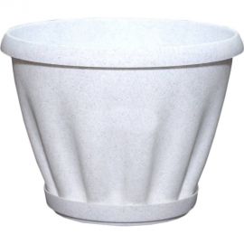 Горшок с поддоном Материя Пластика Знатный мрамор, диам. 180 мм, 2 л 042757 