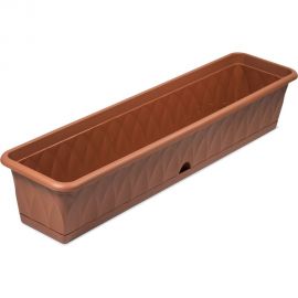 Ящик для растений с поддоном Martika Сиена 93 см, терракотовый С175-03-ТЕР 