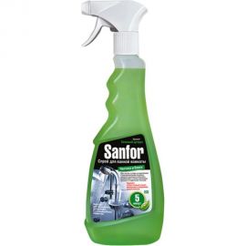 Средство для чистки ванн и душевых SANFOR 500 г, распылитель 3016 601963 