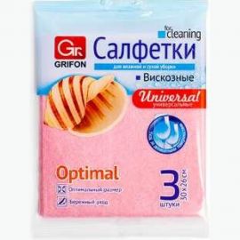 Салфетки для кухни из вискозы GRIFON 30x26 см, 3 шт в уп, 5 упаковок 910-002_5 