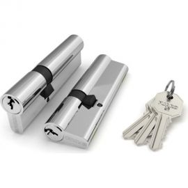 Цилиндровый механизм Fuaro 100 CA 90 mm /30+10+50/ CP хром 3 кл. 25857 