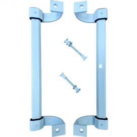 Прямая алюминиевая ручка ЭКОТЭП 350 мм, белая ПДА-350 9016 