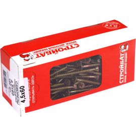 Универсальные саморезы Стройбат 4,5x60 желтый цинк 150 шт. 110601 