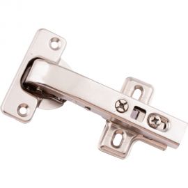 Угловая мебельная петля click с доводчиком 180 град. с ответной планкой Element белый цинк 2 шт 553780 