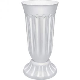 Вазон Эльфпласт Флавия 5 л, белый, высота 42 см, диаметр 19.7 см 038720 